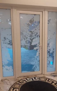 Įėjimo durų dekoras, abstrakcija miškas