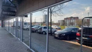 Lauko stiklai klijuoti išorine veidrodine plėvele