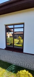 Lauko stiklai klijuoti išorine veidrodine plėvele